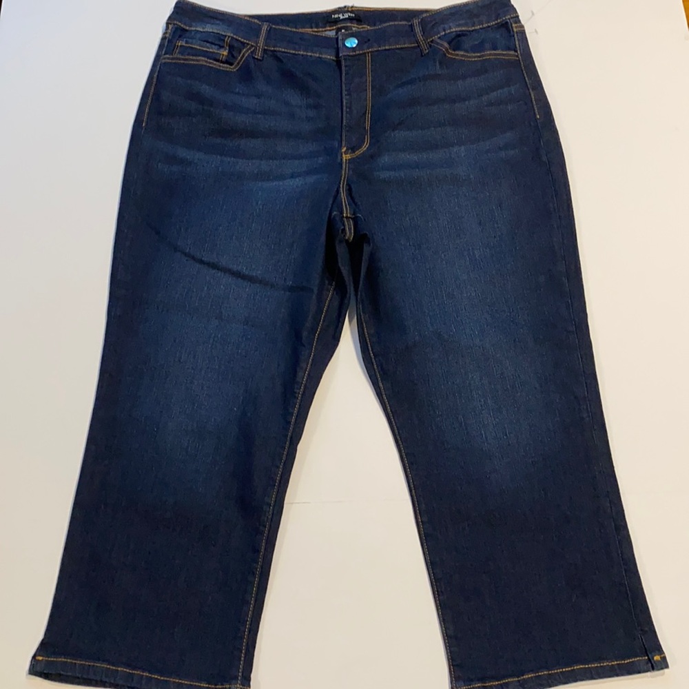 Nine West SZ 16 Capri Blue Denim Jeans New D28